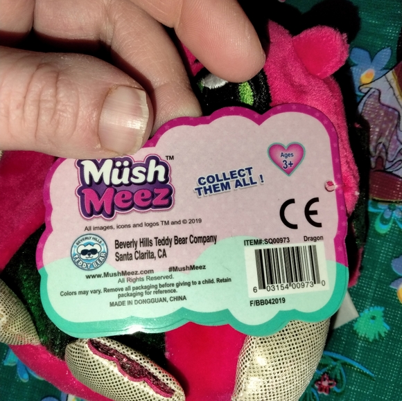 Mush Meez soft plushy NWT Dragon - Picture 3 of 3